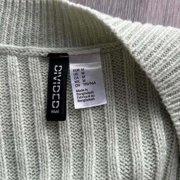 H&M Ribbed Knit Tank Top - Light Green - Picture 3 of 4